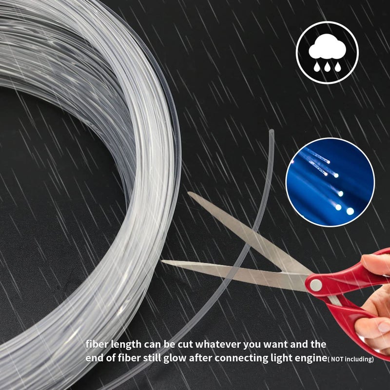 AZIMOM PMMA Plastic End Glow Fiber Optic Cable 0.5mm(0.02in) 100m(328ft)/Roll for Star Sky Ceiling All Kind Led Light Engine Driver Source - Image 2